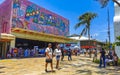 La Quinta Avenida street road walk Playa del Carmen Mexico