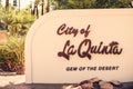 La Quinta City Sign Royalty Free Stock Photo