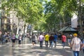 La Rambla central street of Barcelona, Spain