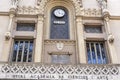 La Rambla, facade building, Reial Academia Ciencies i Arts, Royal academy science art, modernist style, by Josep Dpmenech i Estapa