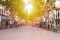 La Rambla street in Barcelona, Spain