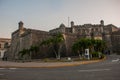 La Real Fuerza Fortress in the evening. Castillo de la Real Fuerza - Old Havana, Cuba Royalty Free Stock Photo