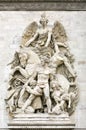 La Resistance de 1814, Sculptural group at the base of Arc de Triomphe de l'Etoile, Paris, France.