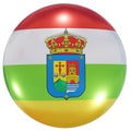 La Rioja Community spanish flag button Royalty Free Stock Photo