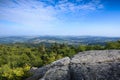 La Roche d`Ajoux, mountain peak in Beaujolais land, France Royalty Free Stock Photo