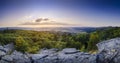 La Roche d`Ajoux, mountain peak in Beaujolais land, France Royalty Free Stock Photo