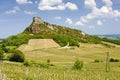 La Roche de SolutrÃÂ© with vineyards, Burgundy, France Royalty Free Stock Photo