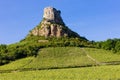 La Roche de SolutrÃÂ© with vineyards, Burgundy, France Royalty Free Stock Photo