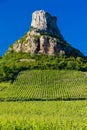 La Roche de SolutrÃÂ© with vineyards, Burgundy, France Royalty Free Stock Photo