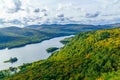 La Roche observation point, in Mont Tremblant National Park Royalty Free Stock Photo