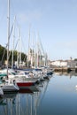 La Rochelle , Aquitaine / France - 10 23 2019 : sailing boat at harbor la rochelle in charente France