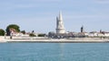 La Rochelle, a city in the French West and its old port. Famous tower in the old port.