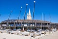 Sailing boats on the beach La Plage De Concurrence in La Rochelle, France