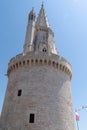 La Rochelle tour de la lanterne in France and blue sky summer