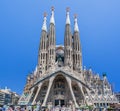 La Sagrada Famila Church Barcelona Spain Royalty Free Stock Photo