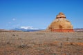 La Sal Mountains and the lonely Church rock