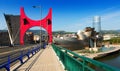 La Salve Bridge and Guggenheim Museum. Bilbao Royalty Free Stock Photo