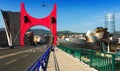 La Salve Bridge with Guggenheim Museum. Bilbao Royalty Free Stock Photo