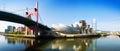 La Salve Bridge and Guggenheim Museum. Bilbao Royalty Free Stock Photo