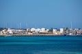 La Savina Sabina village and marina in Formentera Royalty Free Stock Photo