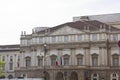 La Scala opera house facade in Milan Royalty Free Stock Photo