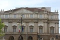 La Scala opera house facade in Milan Royalty Free Stock Photo