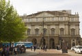 La Scala opera house facade in Milan Royalty Free Stock Photo