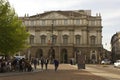 La Scala opera house facade in Milan Royalty Free Stock Photo