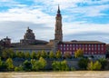 La Seo Cathedral, famous construction with romanesque, mudejar and ghotic parts in Zaragoza, Spain