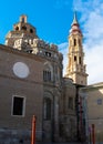 La Seo Cathedral, famous construction with romanesque, mudejar and ghotic parts in Zaragoza, Spain