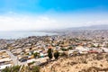 Chile Coquimbo panoramic aerial view of the bay of Serena Royalty Free Stock Photo