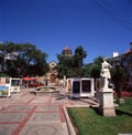 la serena city square and sculture and church chile