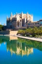 La Seu - the famous medieval gothic catholic cathedral. Palma de