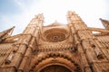 La Seu, the gothic medieval cathedral of Palma de Mallorca, Spain. Royalty Free Stock Photo