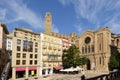 La Seu Vella cathedral and Sant Joan square, LLeida, Catalonia,Spain