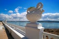 La Toja island Toxa beach flower pot in Pontevedra