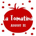 La tomatina design illustration, a tomatoes festival in spain