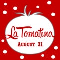 La tomatina design illustration, a tomatoes festival in spain