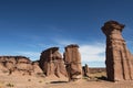 La Torre, rock formation of the Jurassic period of the Triassic desert and arid place of the Talampaya cayon La Rioja Argentina