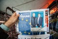 La Tribune newspaper 2019 European Parliament election kiosk Royalty Free Stock Photo