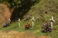La Union, Antioquia - Colombia - May 28, 2022. Site of the plane crash, which among the passengers were players