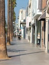 LA, USA - OCTOBER 30TH, 2018: A highstreet in Los Angeles in summer