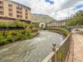 La Valira river in Andorra la Vella.