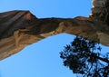 La Ventana Arch from Below with Tree Royalty Free Stock Photo