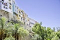 La Vila Joiosa is beautiful coastal town by Mediterranean Sea. Colorful hanging houses on city walls of Villajoyosa Royalty Free Stock Photo