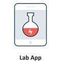Lab App Isolated and Vector Icon for Technology Royalty Free Stock Photo