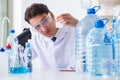 The lab assistant testing water quality Royalty Free Stock Photo