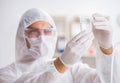 Lab assistant testing water quality Royalty Free Stock Photo