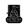 Lab balance black glyph icon