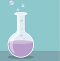 Lab beaker vector bubbles Royalty Free Stock Photo